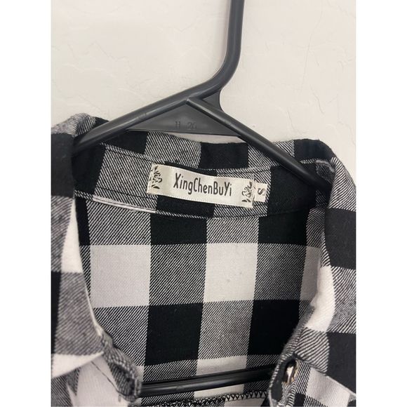 Checkered Wrap Skater Dress Size Small - Picture 3 of 6